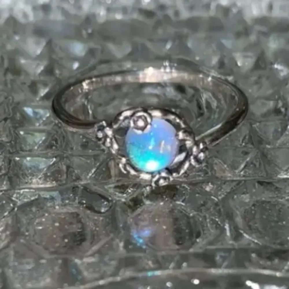 925 sterling moonstone ring sz 6